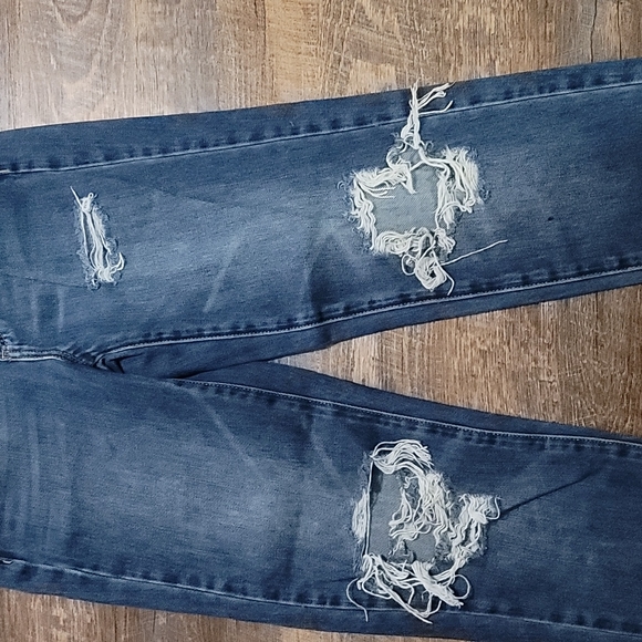 Gently used garage denim size 00 blue jeans distress look women's size 00 - Picture 3 of 6